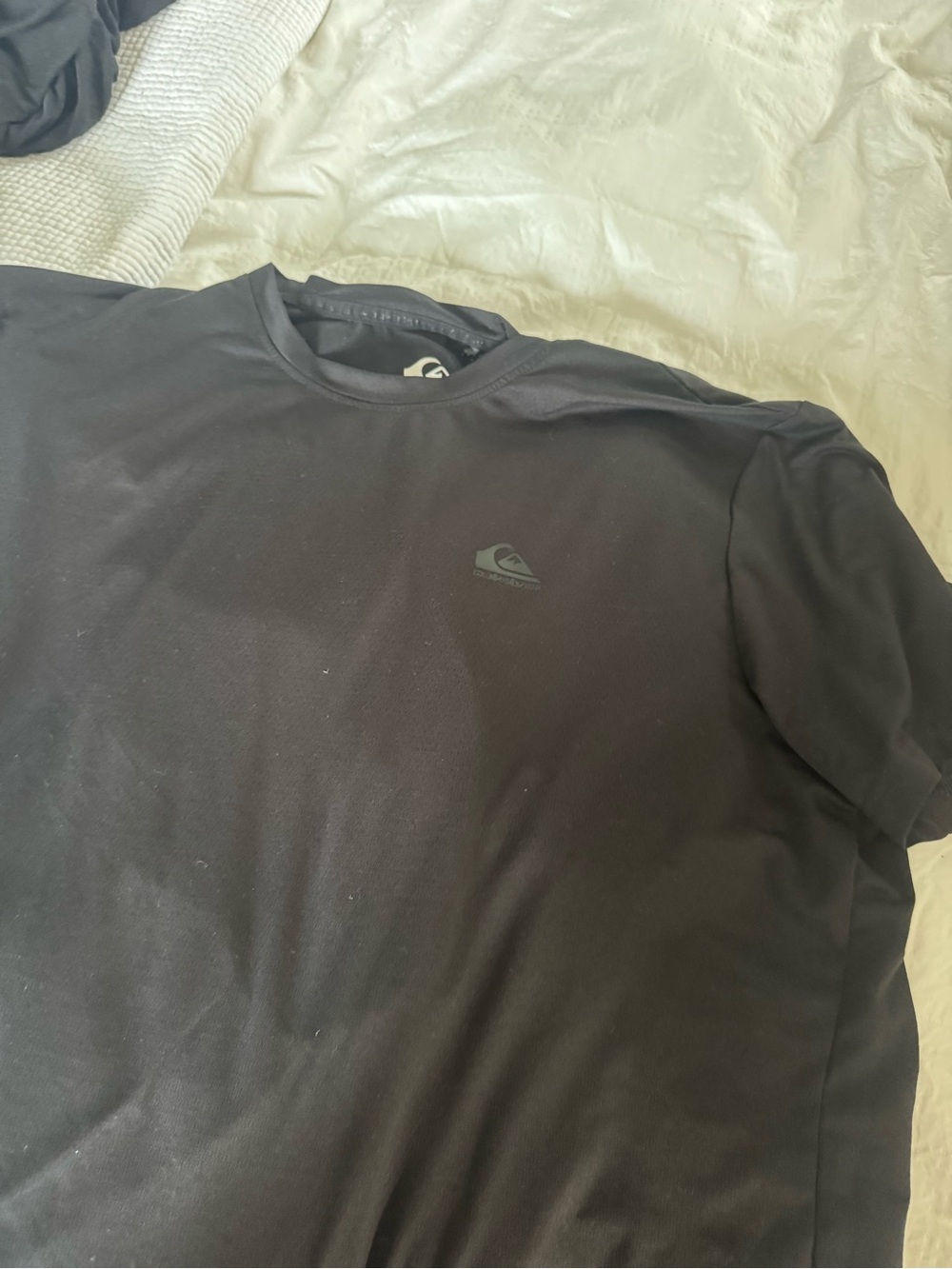 Quiksilver work out Men's Black Short-Sleeve Logo Tee